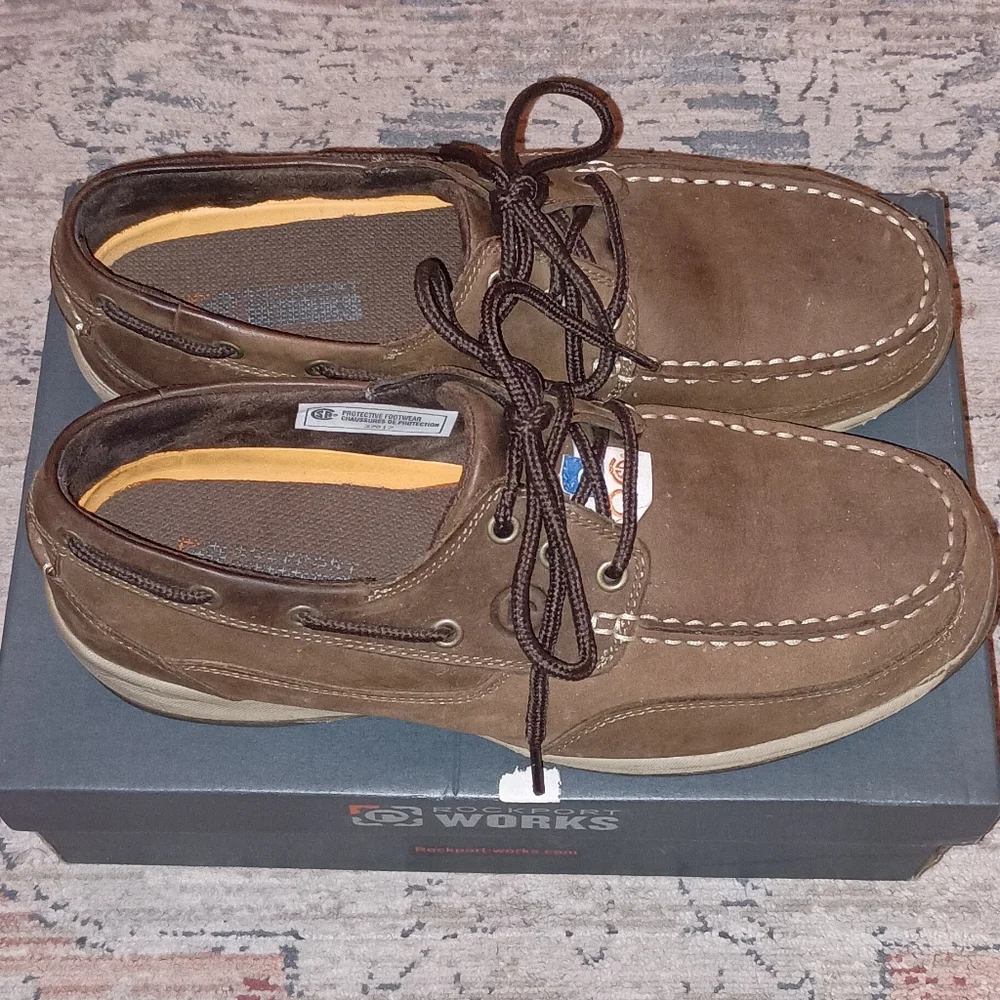 Rockport Works Tan Sailing Men's Shoes Size 10.5 Wide